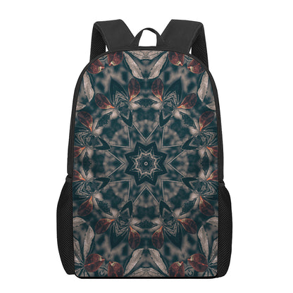 Vintage Kaleidoscope Print 17 Inch Backpack