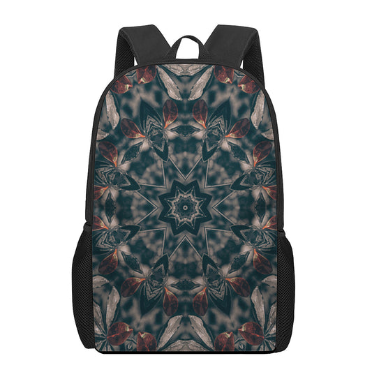 Vintage Kaleidoscope Print 17 Inch Backpack