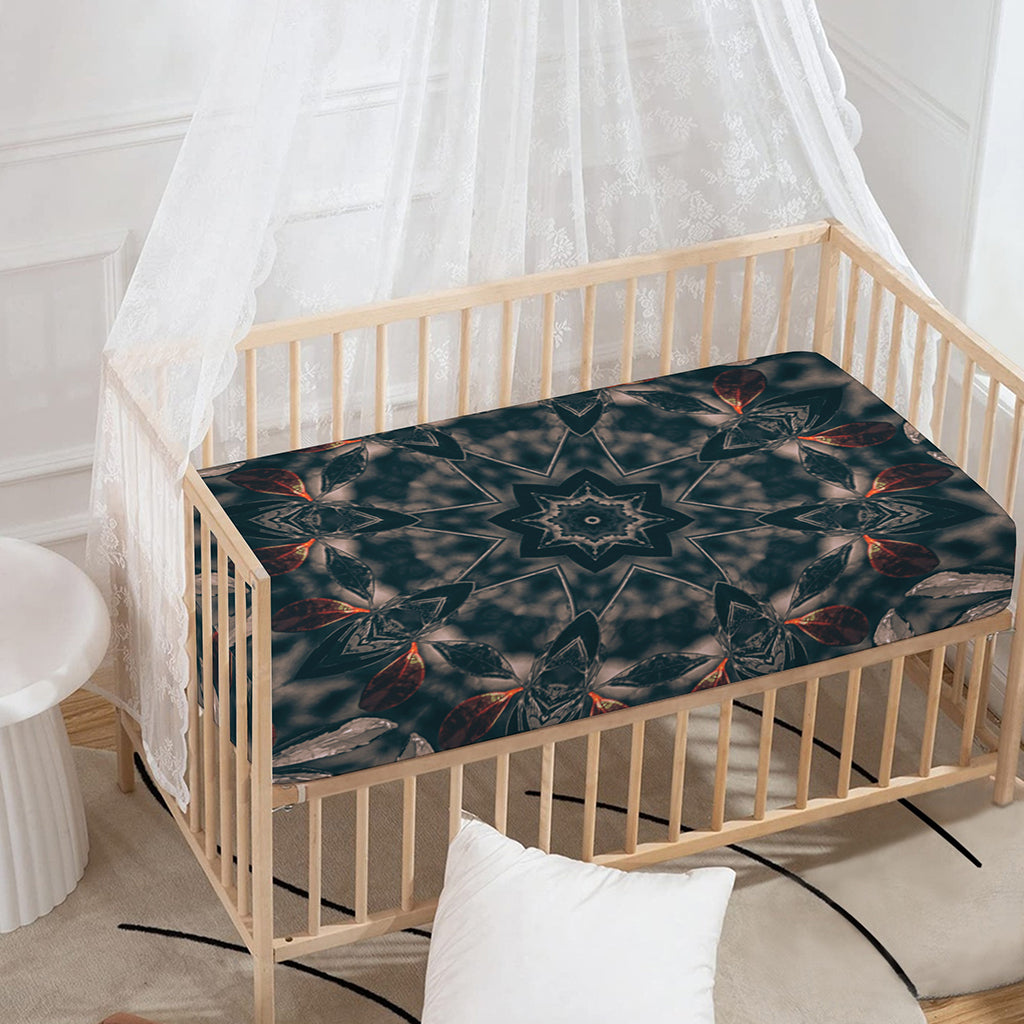Vintage Kaleidoscope Print Baby Crib Sheet