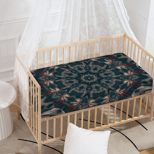 Vintage Kaleidoscope Print Baby Crib Sheet