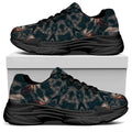 Vintage Kaleidoscope Print Black Chunky Shoes
