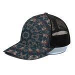 Vintage Kaleidoscope Print Black Mesh Trucker Cap