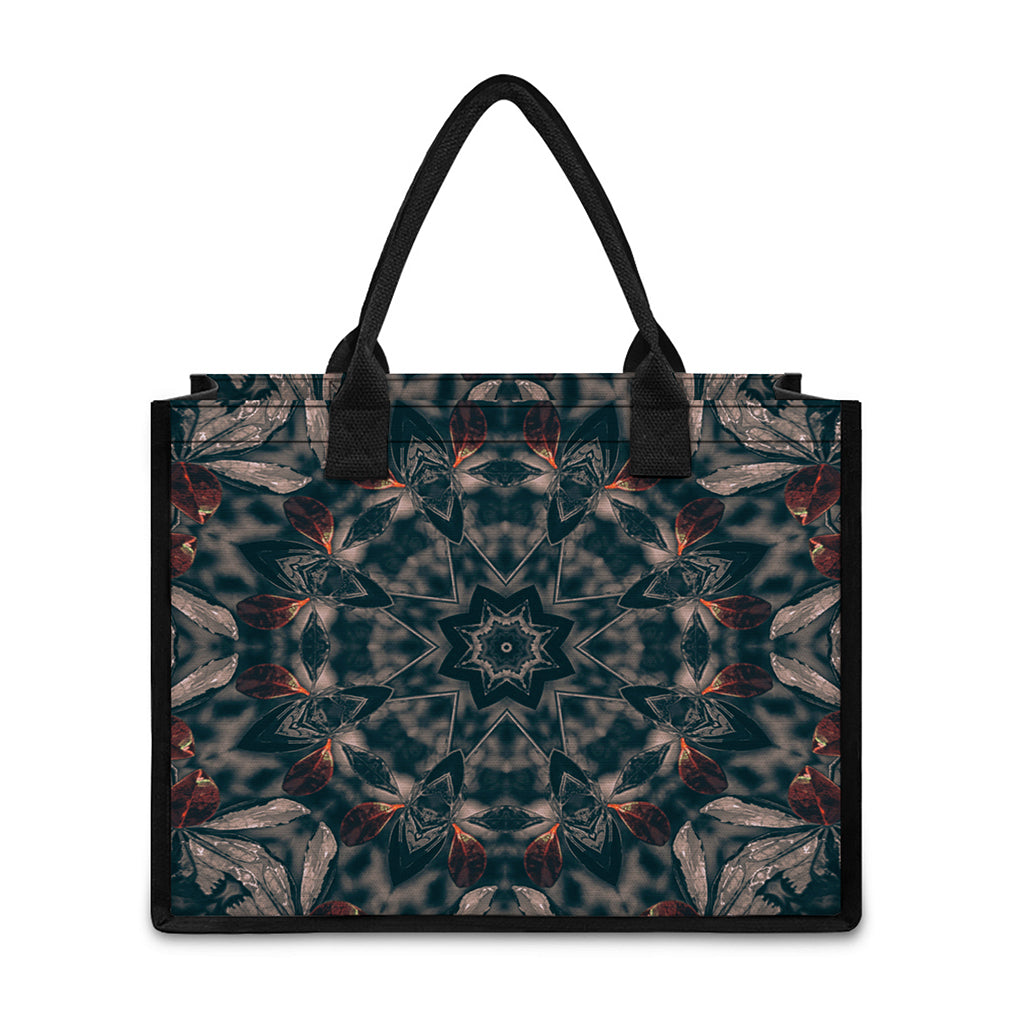 Vintage Kaleidoscope Print Canvas Tote Bag