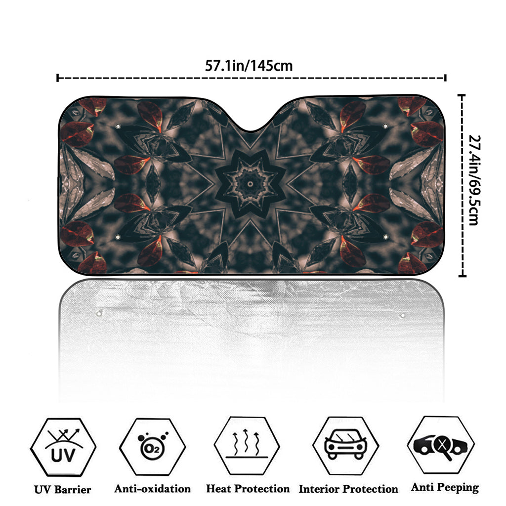 Vintage Kaleidoscope Print Car Windshield Sun Shade