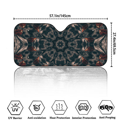 Vintage Kaleidoscope Print Car Windshield Sun Shade