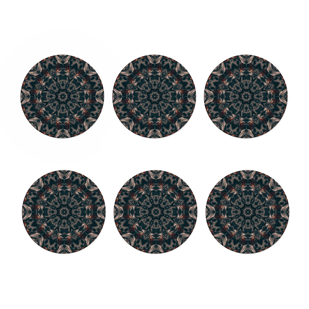 Vintage Kaleidoscope Print Coaster Set