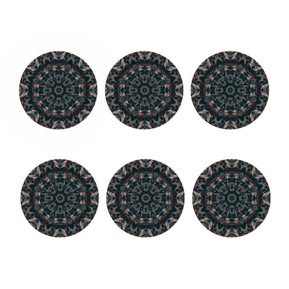 Vintage Kaleidoscope Print Coaster Set