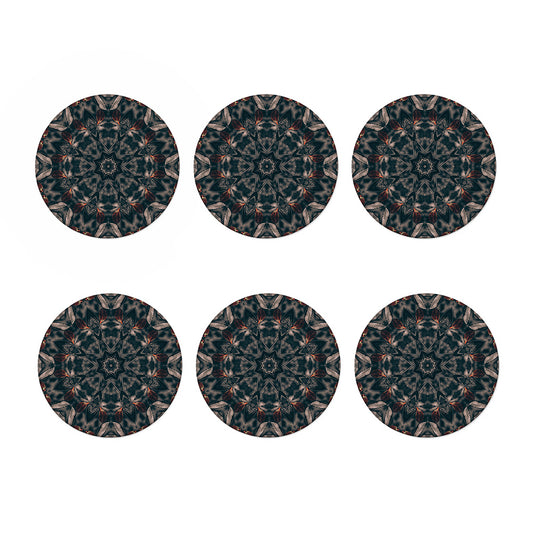 Vintage Kaleidoscope Print Coaster Set