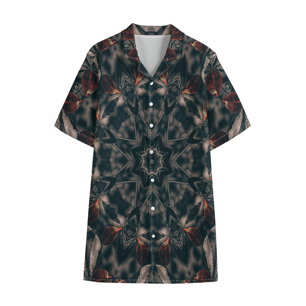 Vintage Kaleidoscope Print Cotton Hawaiian Shirt