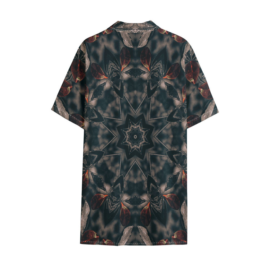 Vintage Kaleidoscope Print Cotton Hawaiian Shirt