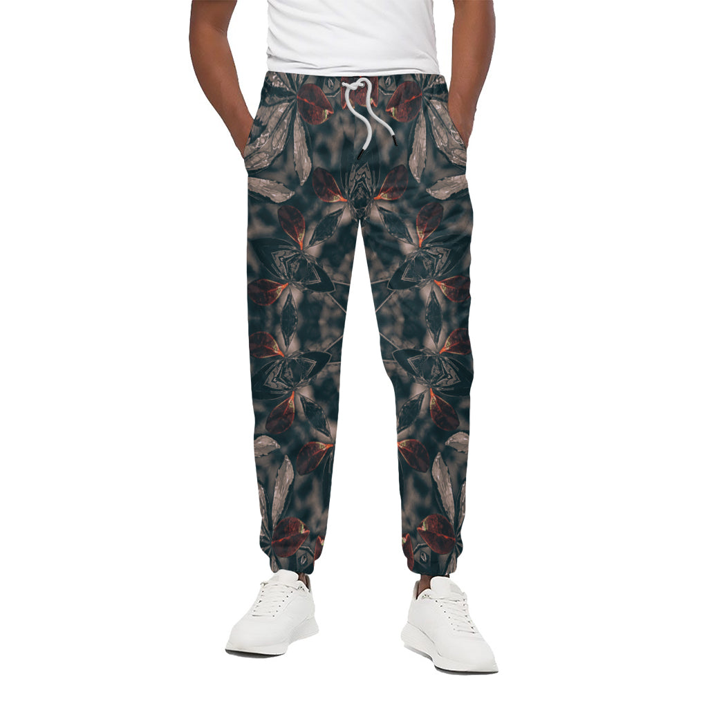 Vintage Kaleidoscope Print Cotton Pants