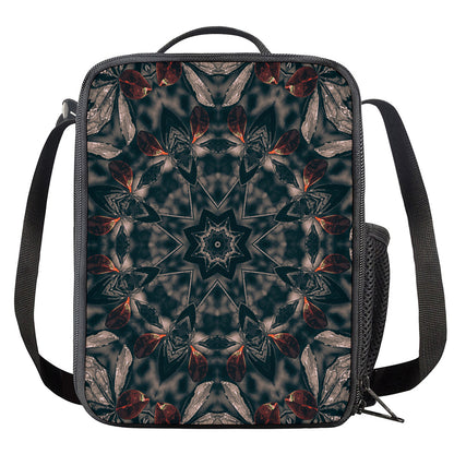 Vintage Kaleidoscope Print Crossbody Lunch Bag