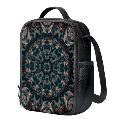 Vintage Kaleidoscope Print Crossbody Lunch Bag