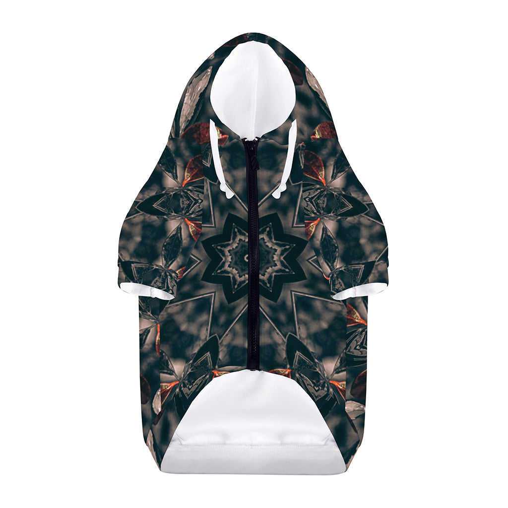 Vintage Kaleidoscope Print Dog Zip Up Hoodie