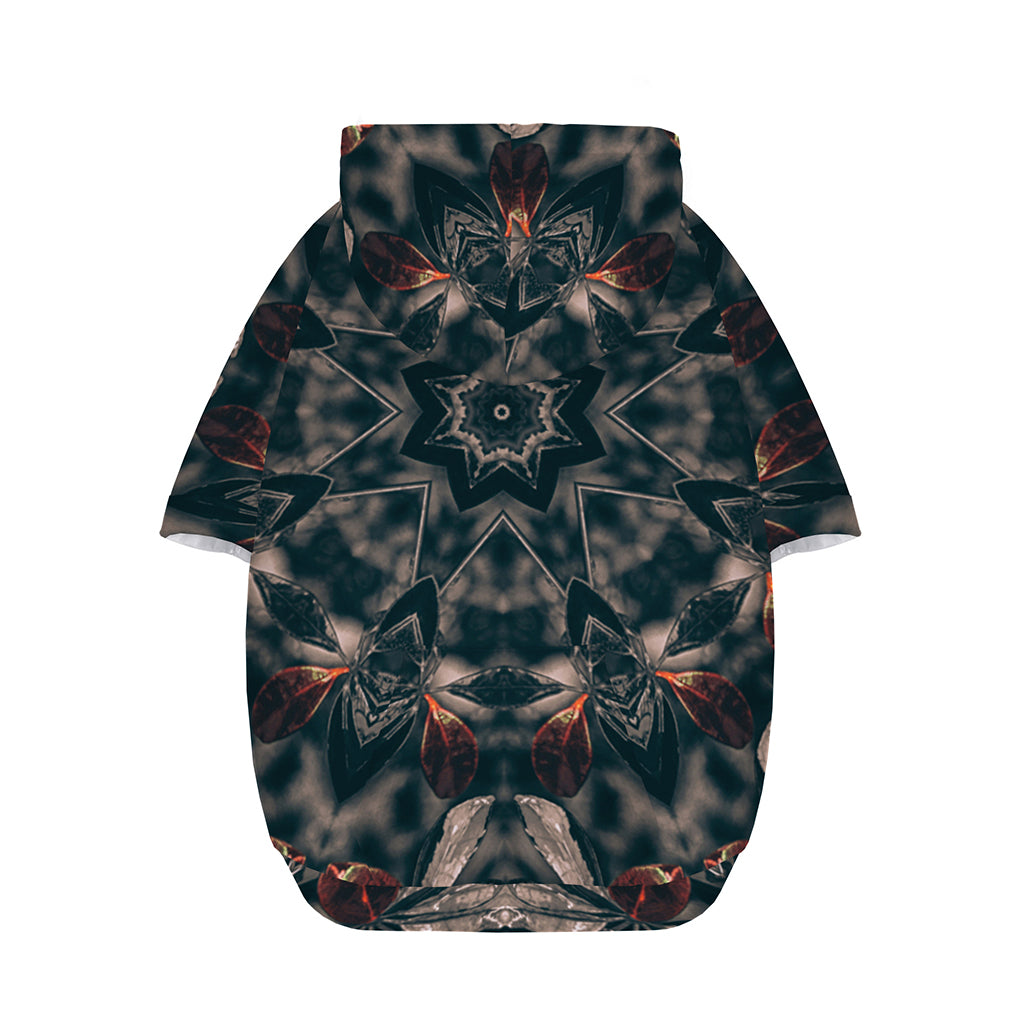 Vintage Kaleidoscope Print Dog Zip Up Hoodie