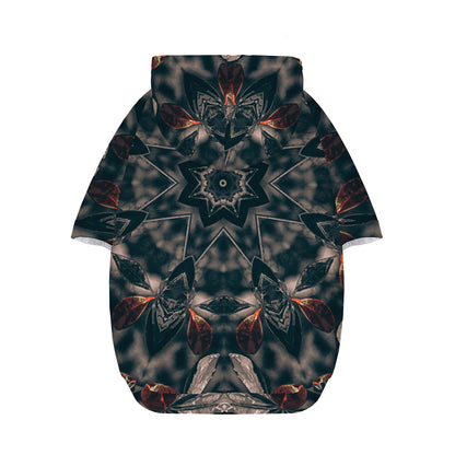 Vintage Kaleidoscope Print Dog Zip Up Hoodie