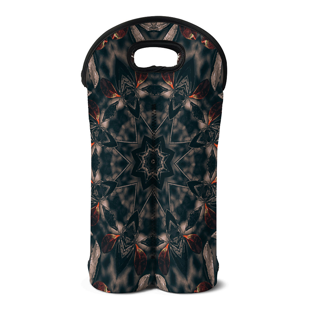 Vintage Kaleidoscope Print Double Neoprene Wine Tote