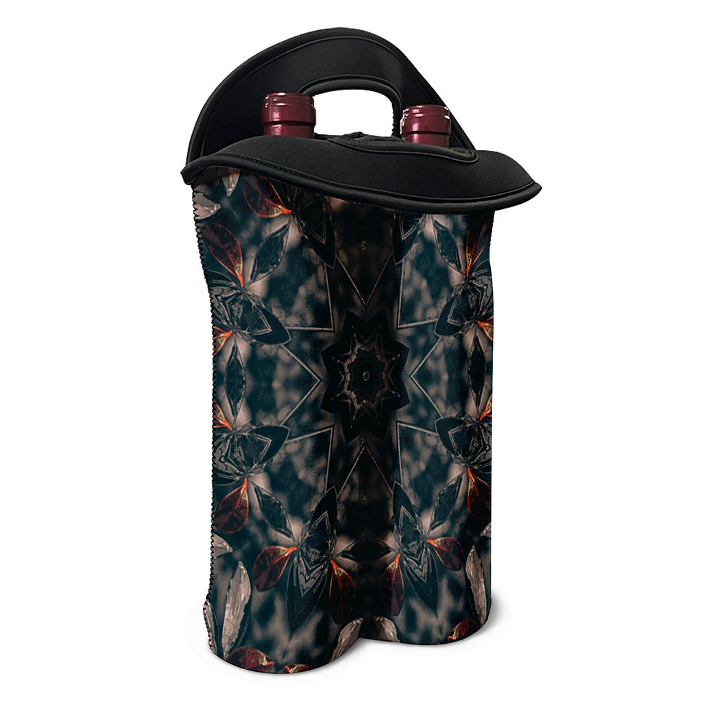 Vintage Kaleidoscope Print Double Neoprene Wine Tote