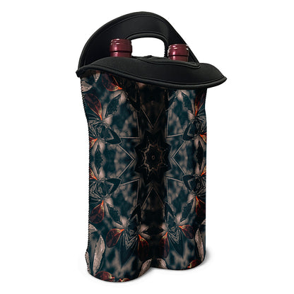 Vintage Kaleidoscope Print Double Neoprene Wine Tote
