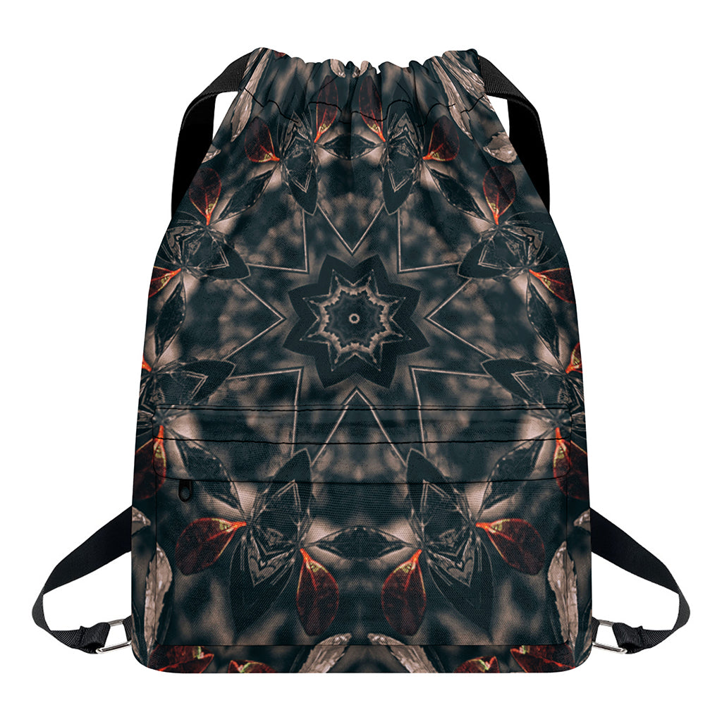 Vintage Kaleidoscope Print Drawstring Backpack