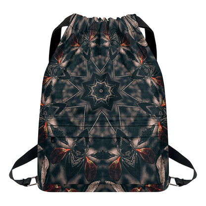 Vintage Kaleidoscope Print Drawstring Backpack