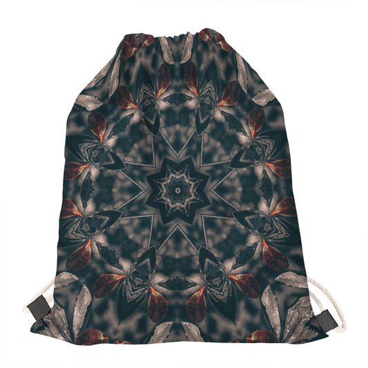 Vintage Kaleidoscope Print Drawstring Bag