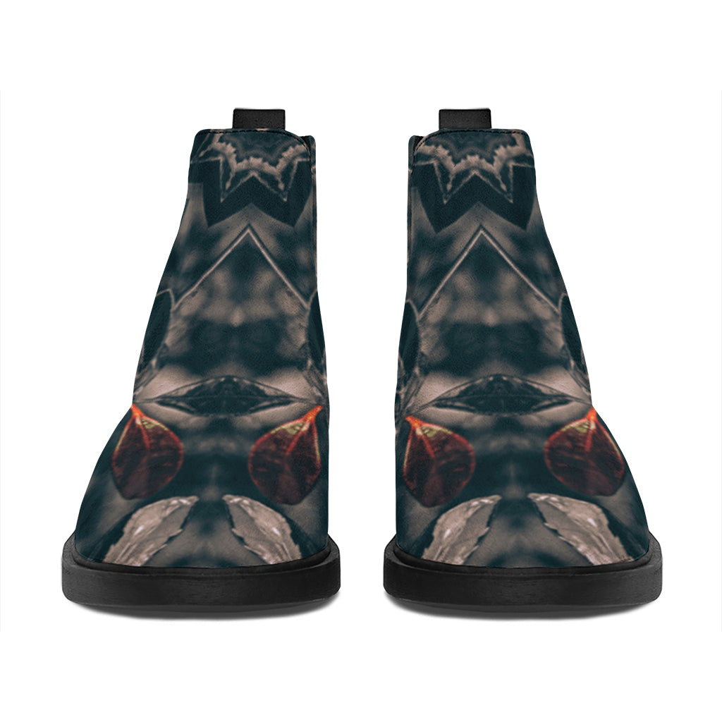 Vintage Kaleidoscope Print Flat Ankle Boots