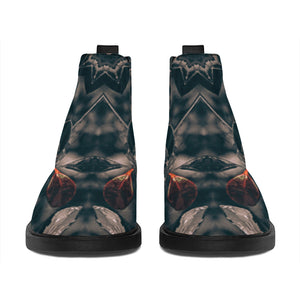 Vintage Kaleidoscope Print Flat Ankle Boots