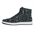 Vintage Kaleidoscope Print High Top Leather Sneakers