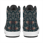 Vintage Kaleidoscope Print High Top Leather Sneakers