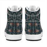 Vintage Kaleidoscope Print High Top Leather Sneakers
