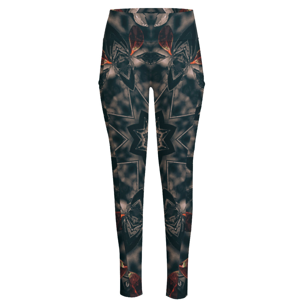 Vintage Kaleidoscope Print High-Waisted Pocket Leggings