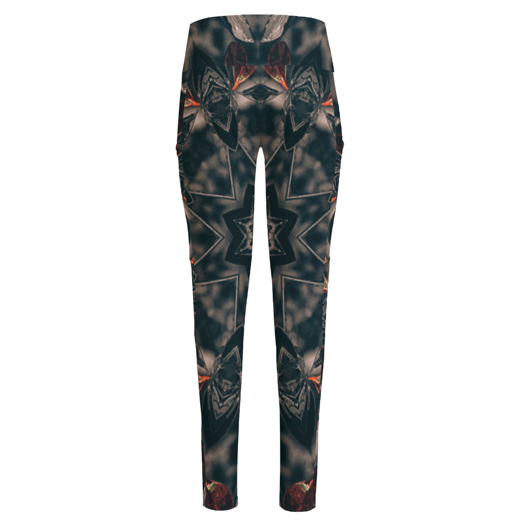 Vintage Kaleidoscope Print High-Waisted Pocket Leggings