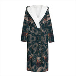 Vintage Kaleidoscope Print Hooded Bathrobe