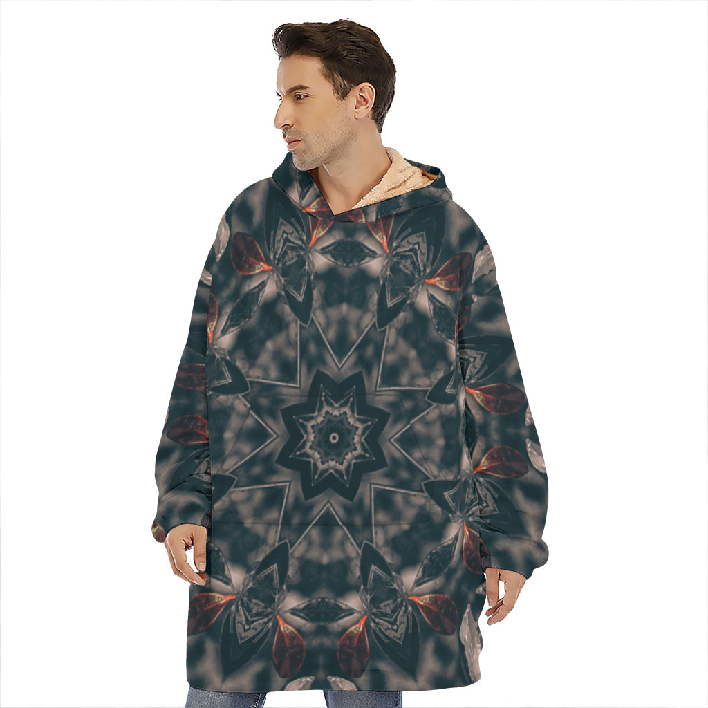 Vintage Kaleidoscope Print Hoodie Blanket