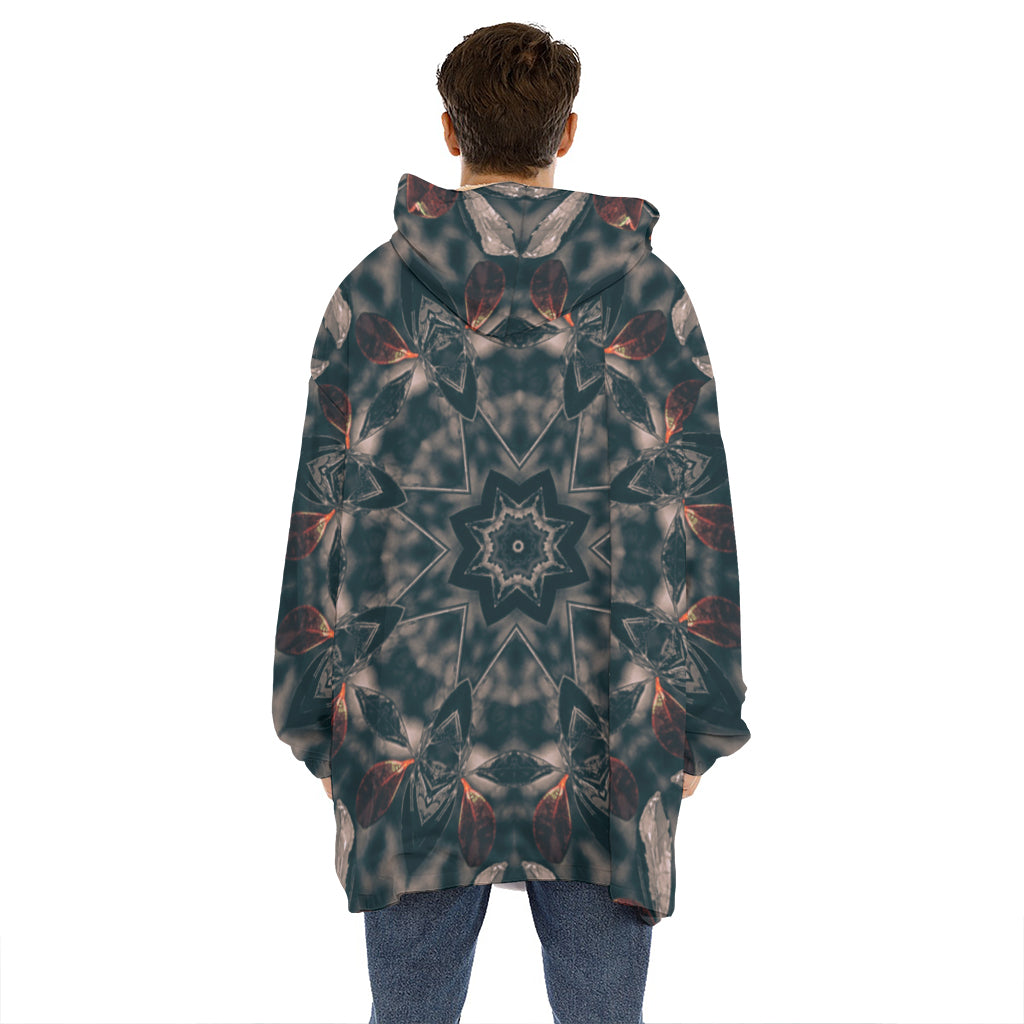 Vintage Kaleidoscope Print Hoodie Blanket