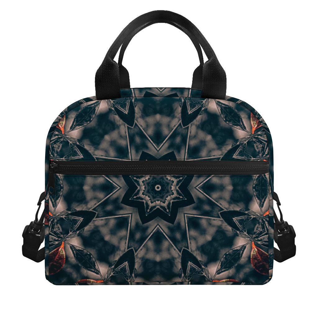 Vintage Kaleidoscope Print Insulated Lunch Bag