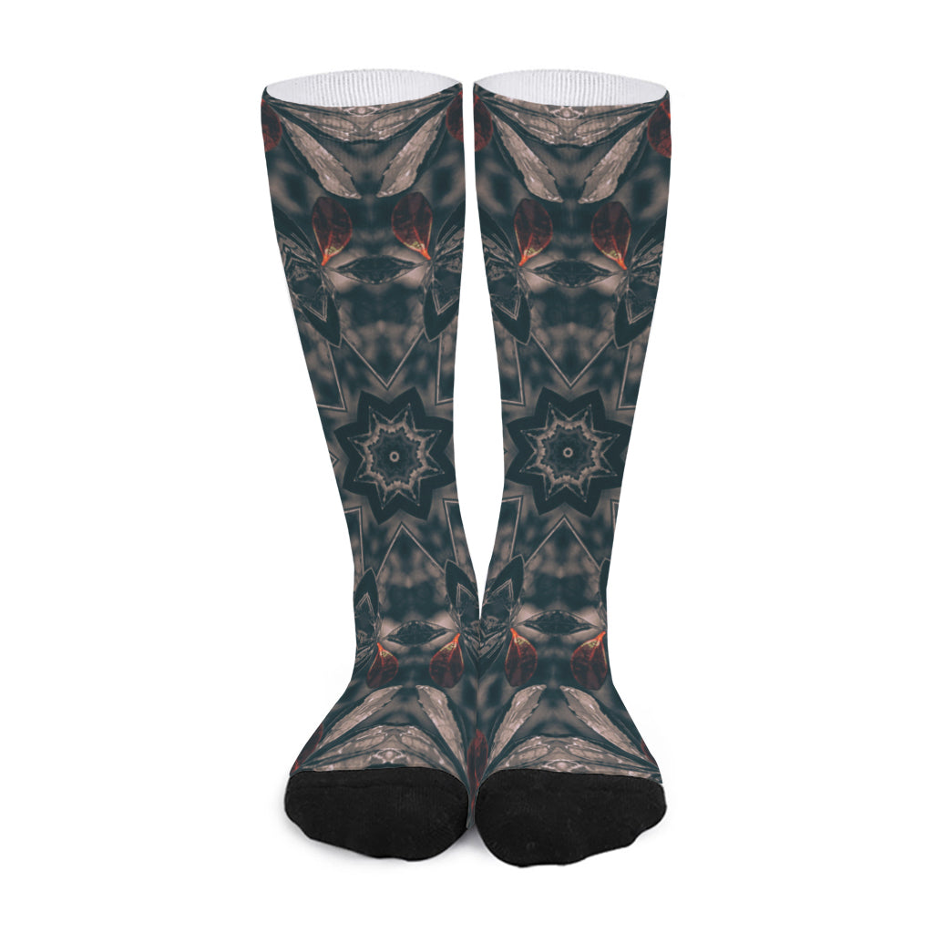 Vintage Kaleidoscope Print Long Socks