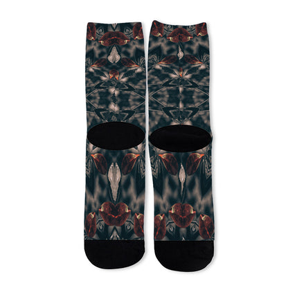 Vintage Kaleidoscope Print Long Socks