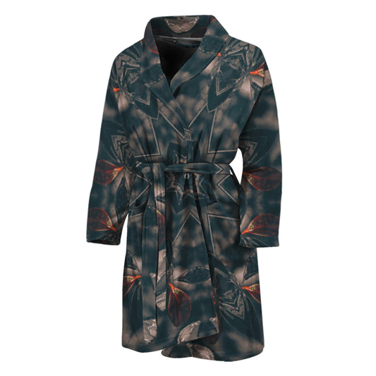 Vintage Kaleidoscope Print Men's Bathrobe