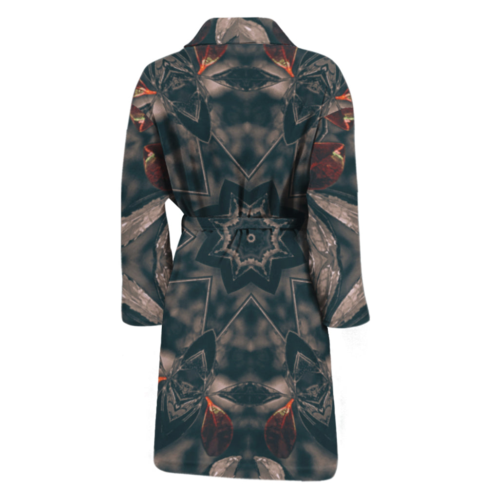 Vintage Kaleidoscope Print Men's Bathrobe