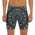Vintage Kaleidoscope Print Men's Long Boxer Briefs