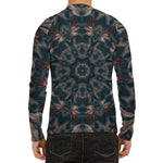 Vintage Kaleidoscope Print Men's Long Sleeve Rash Guard