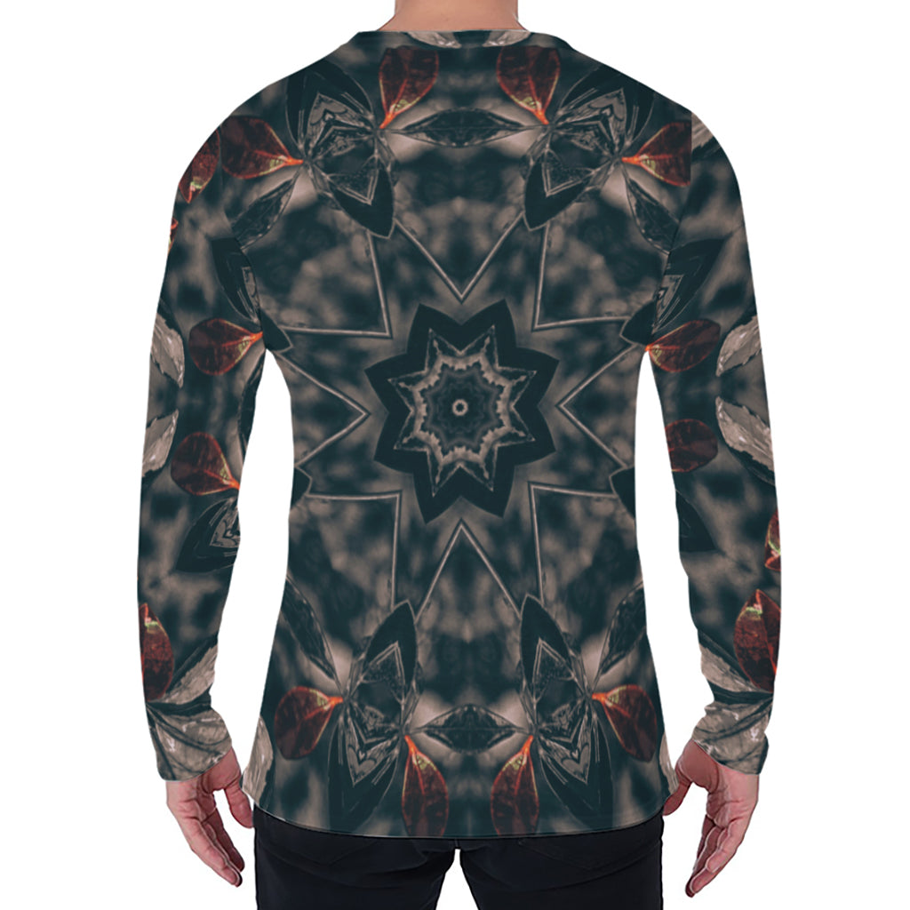 Vintage Kaleidoscope Print Men's Long Sleeve T-Shirt