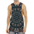 Vintage Kaleidoscope Print Men's Muscle Tank Top