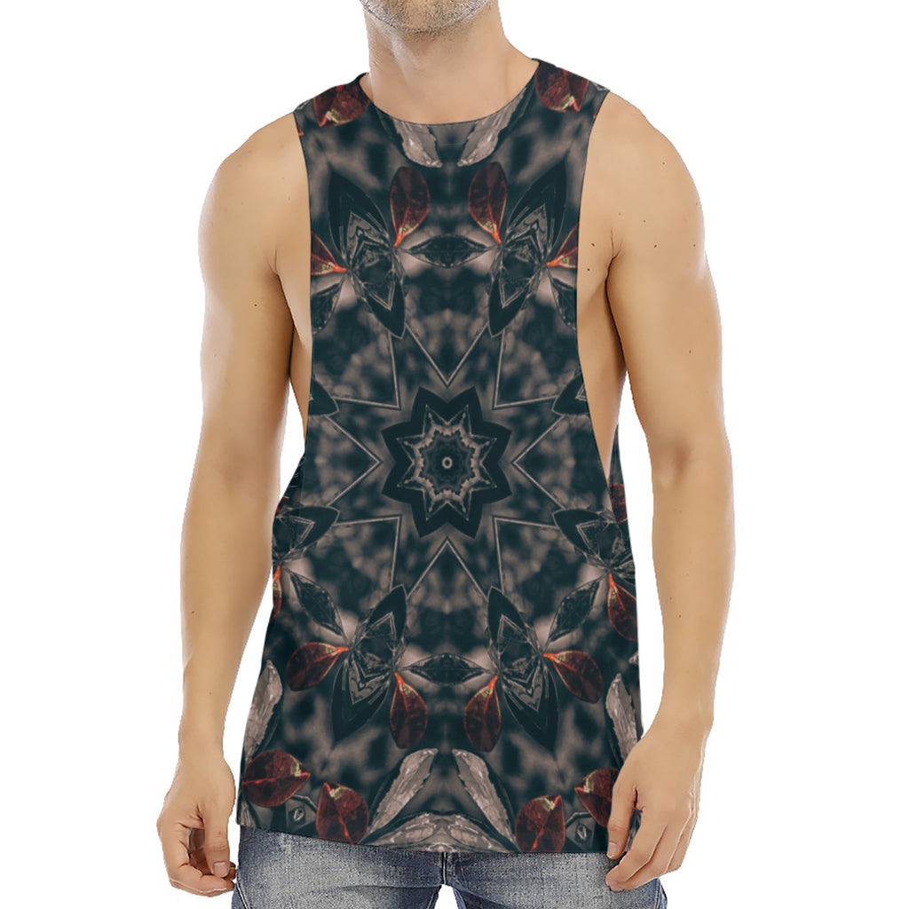 Vintage Kaleidoscope Print Men's Muscle Tank Top