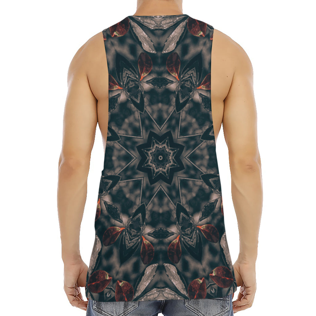 Vintage Kaleidoscope Print Men's Muscle Tank Top