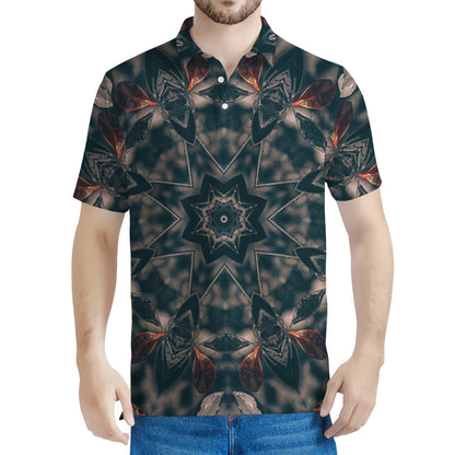 Vintage Kaleidoscope Print Men's Polo Shirt