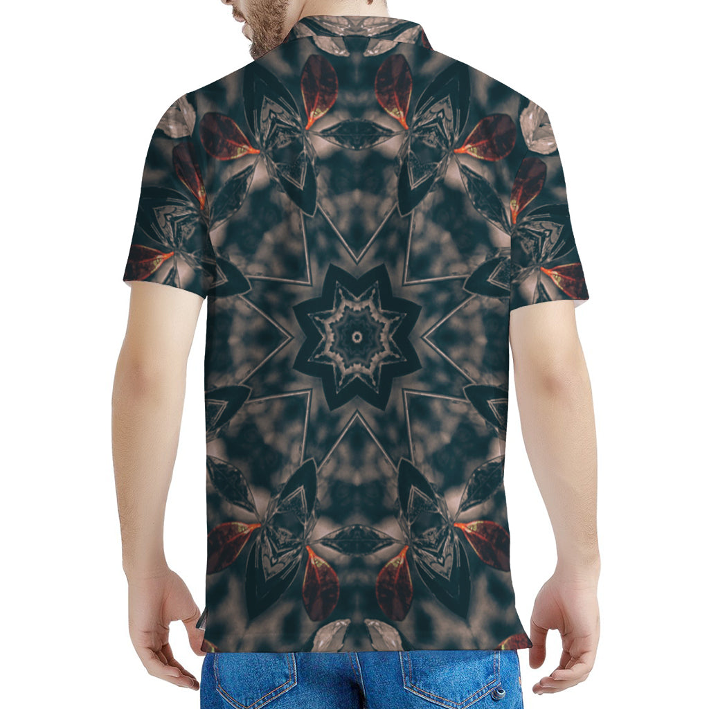 Vintage Kaleidoscope Print Men's Polo Shirt
