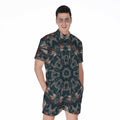 Vintage Kaleidoscope Print Men's Romper